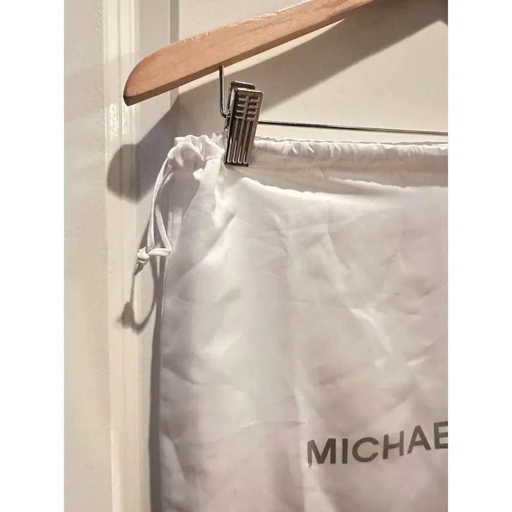 Michael Kors with Logo White Satin Drawstring Dust Bag 18x18